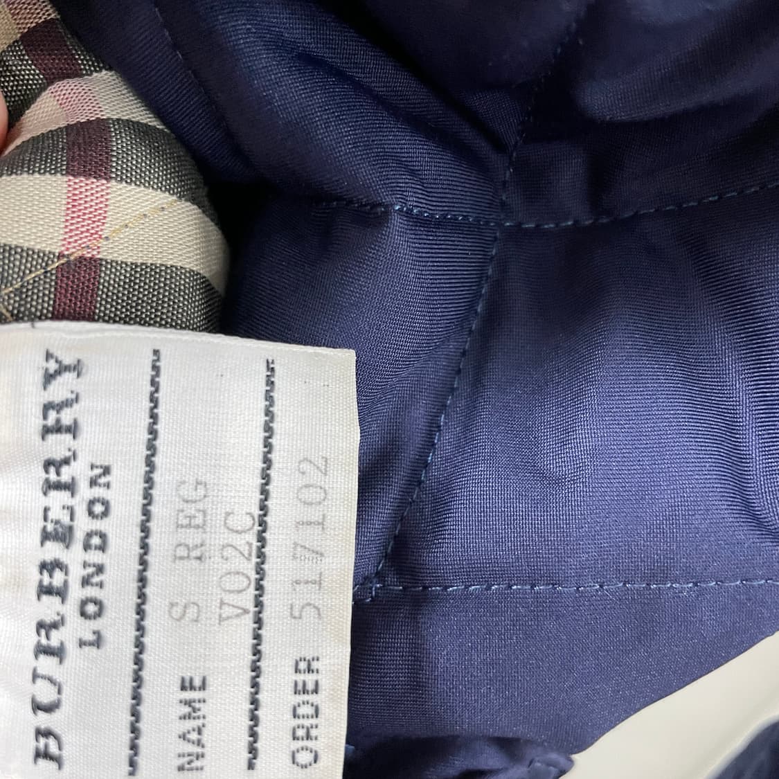 버버리 퀄팅 자켓 네이비 S 상품이미지7