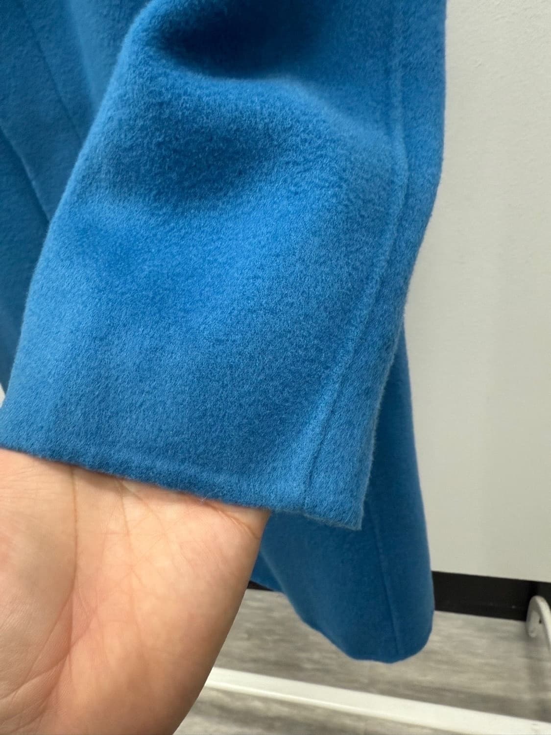 100-105) 시스템옴므 코발트블루 캐시미어 코트 상품이미지5