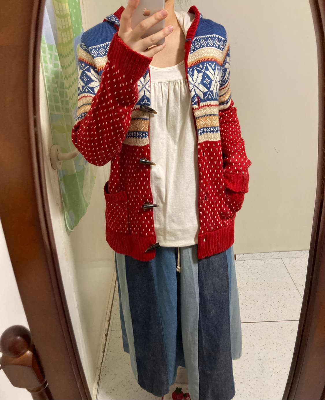 눈꽃 후드 떡보끼 가디건 상품이미지2