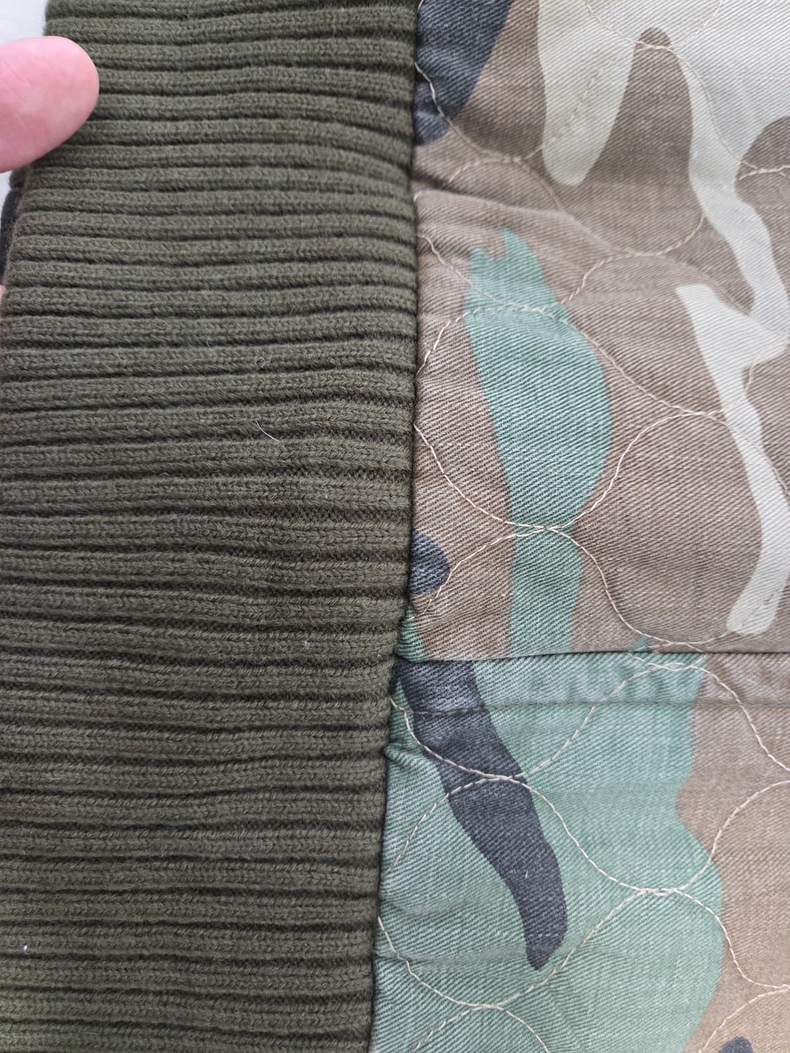 Archive Y2k하이넥 카모 면자켓 카키 점퍼 상품이미지3