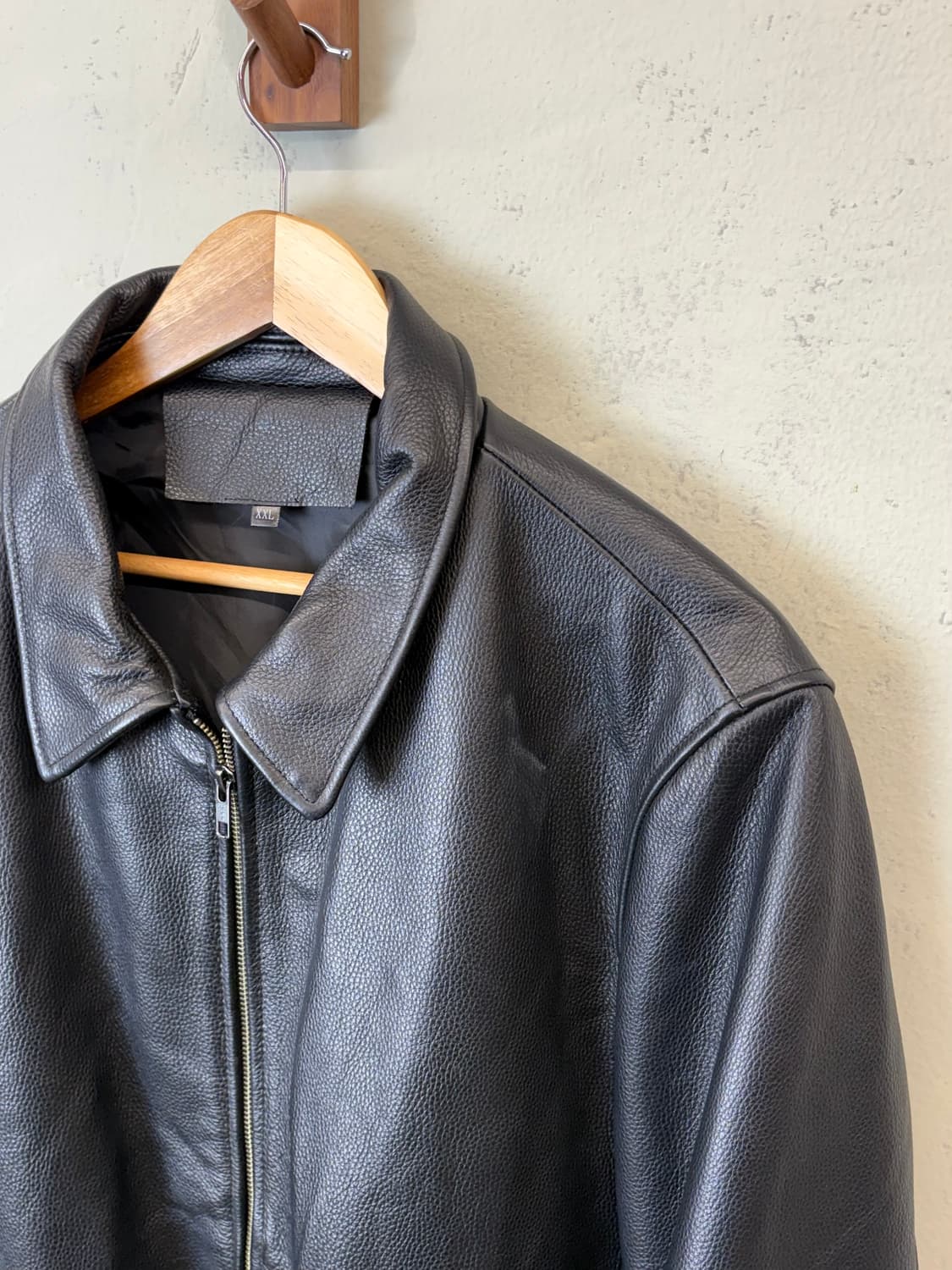 빈티지 소가죽 블랙 싱글 라이더 자켓 상품이미지5