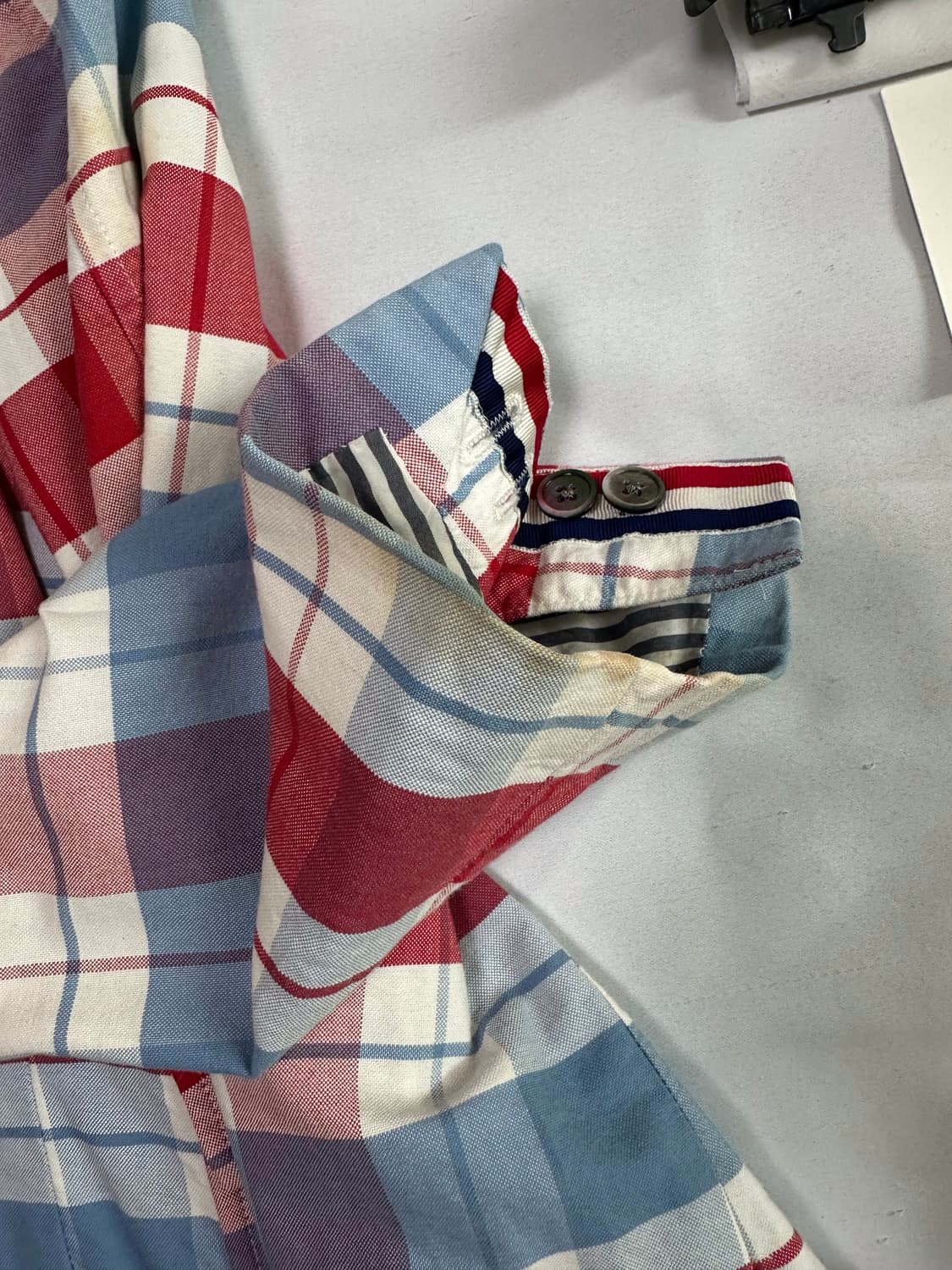 톰브라운 2011 런웨이 타탄 체크 논파이핑 자켓 상품이미지7