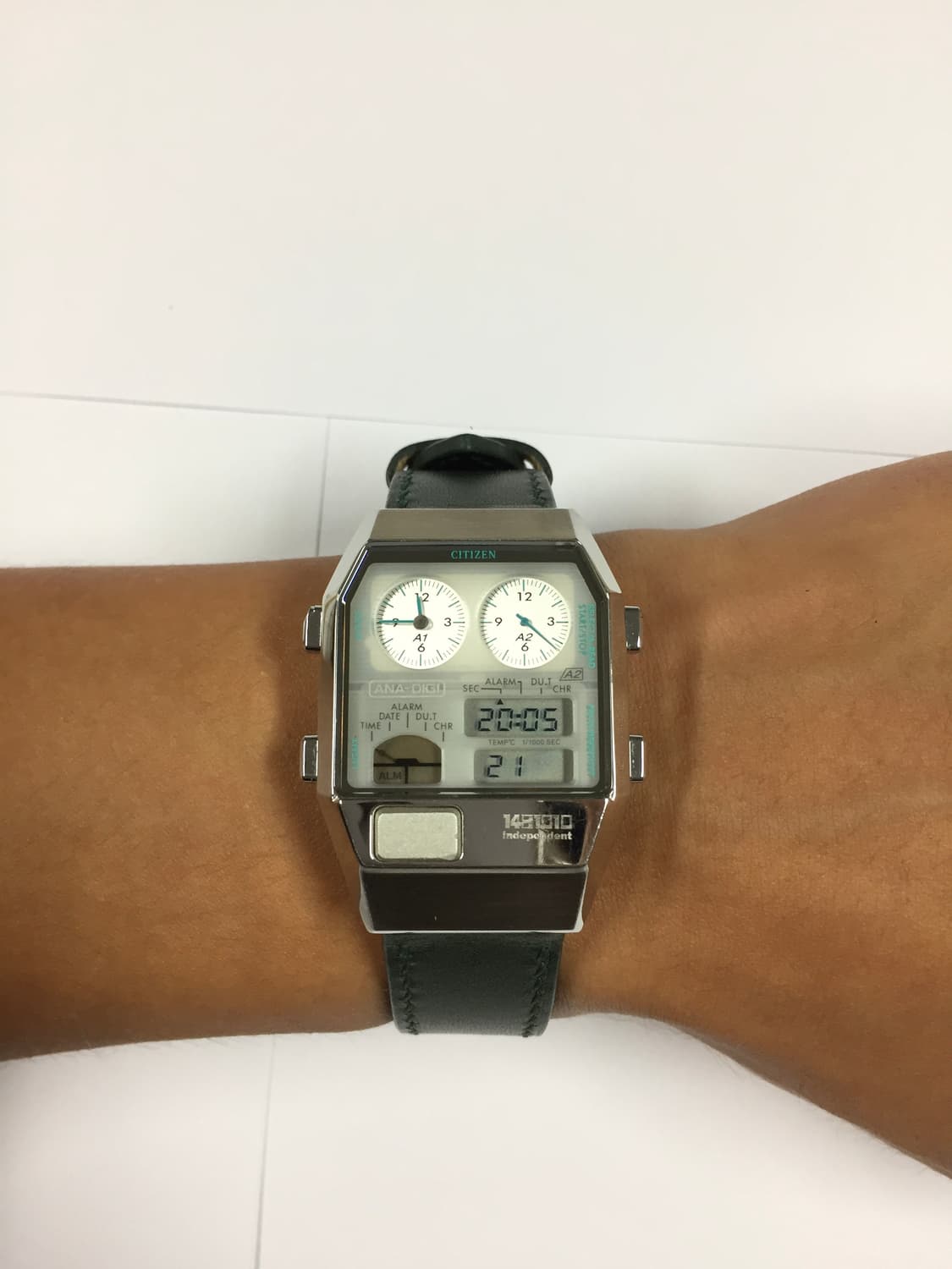 80s citizen ana-digi temp green 상품이미지5