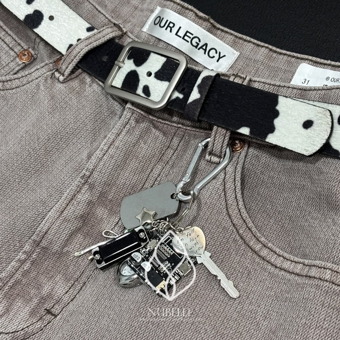 🌗 Cow hair belt / 카우 송치털 호피 벨트 상품이미지8