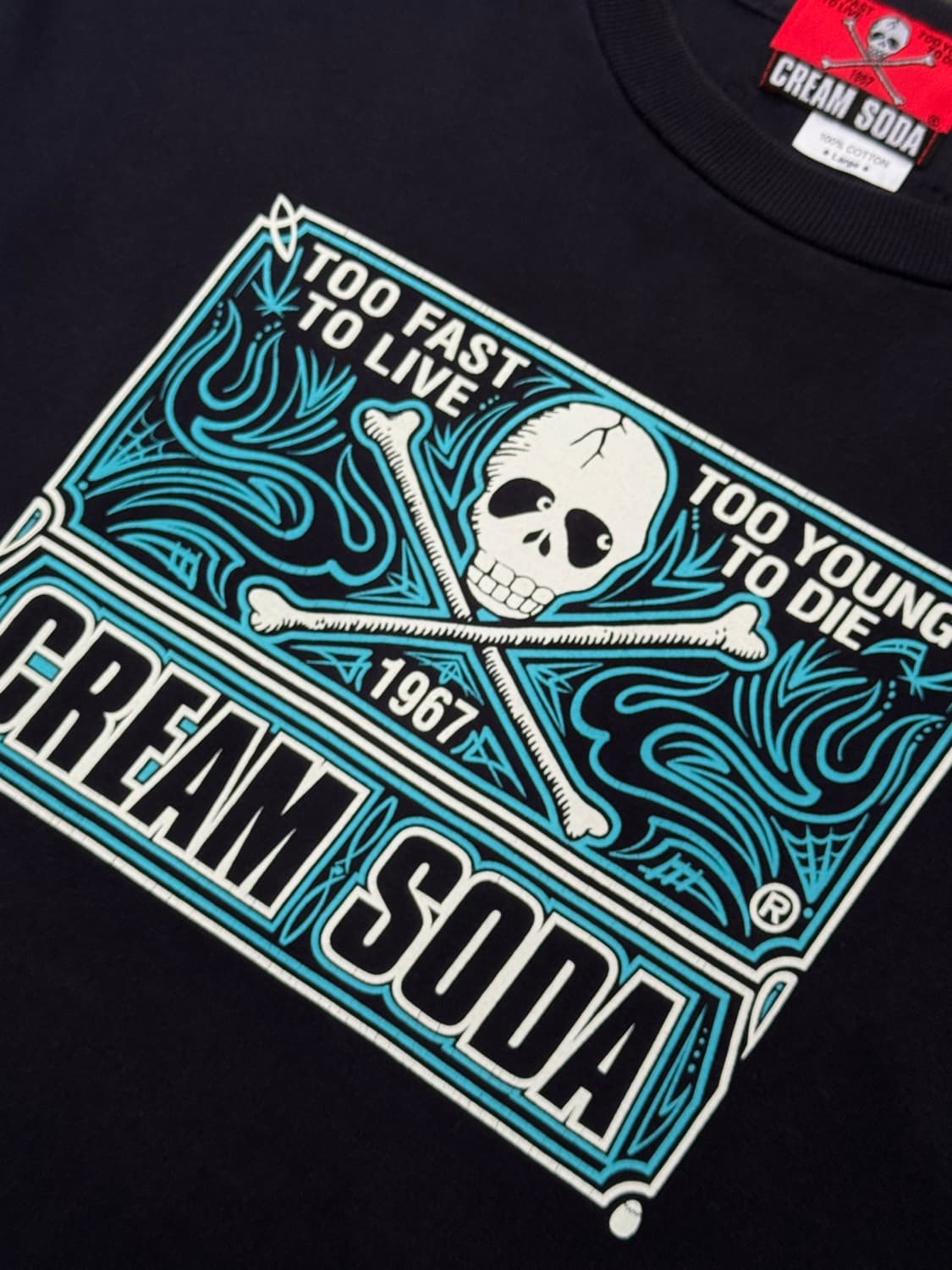 CREAM SODA – Navy T-Shirt 상품이미지4