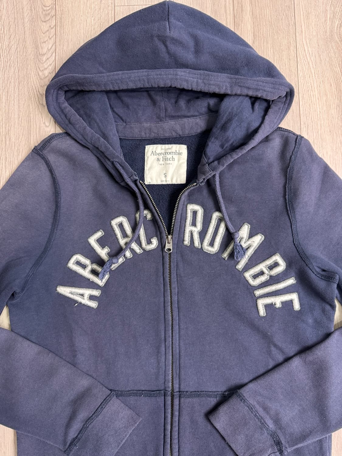 아베크롬비 아치로고 후드집업 네이비 상품이미지2