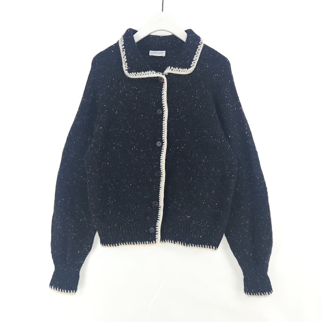 [여F]르로브(LEROBE) 블랙 울 니트 가디건[Y5C-265] 상품이미지1