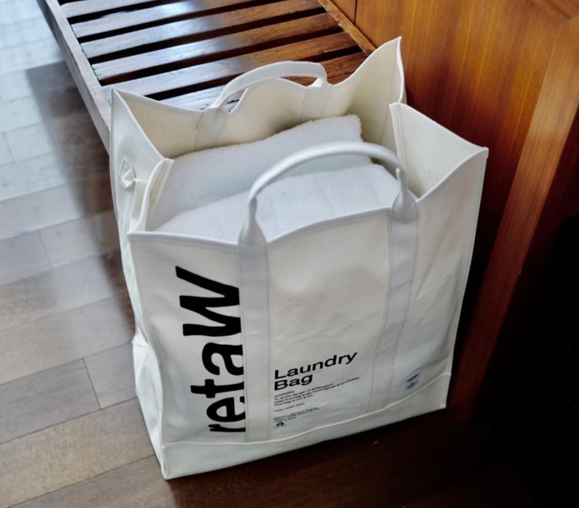 Retaw x Fragment 프라그먼트 캔버스 런드리백 네츄럴 상품이미지8