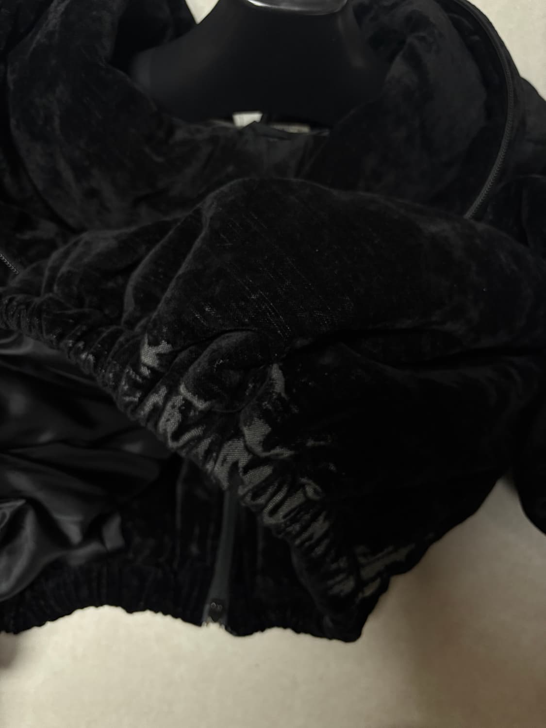 Cotton Velvet Puffer Hodded Jacket 상품이미지5