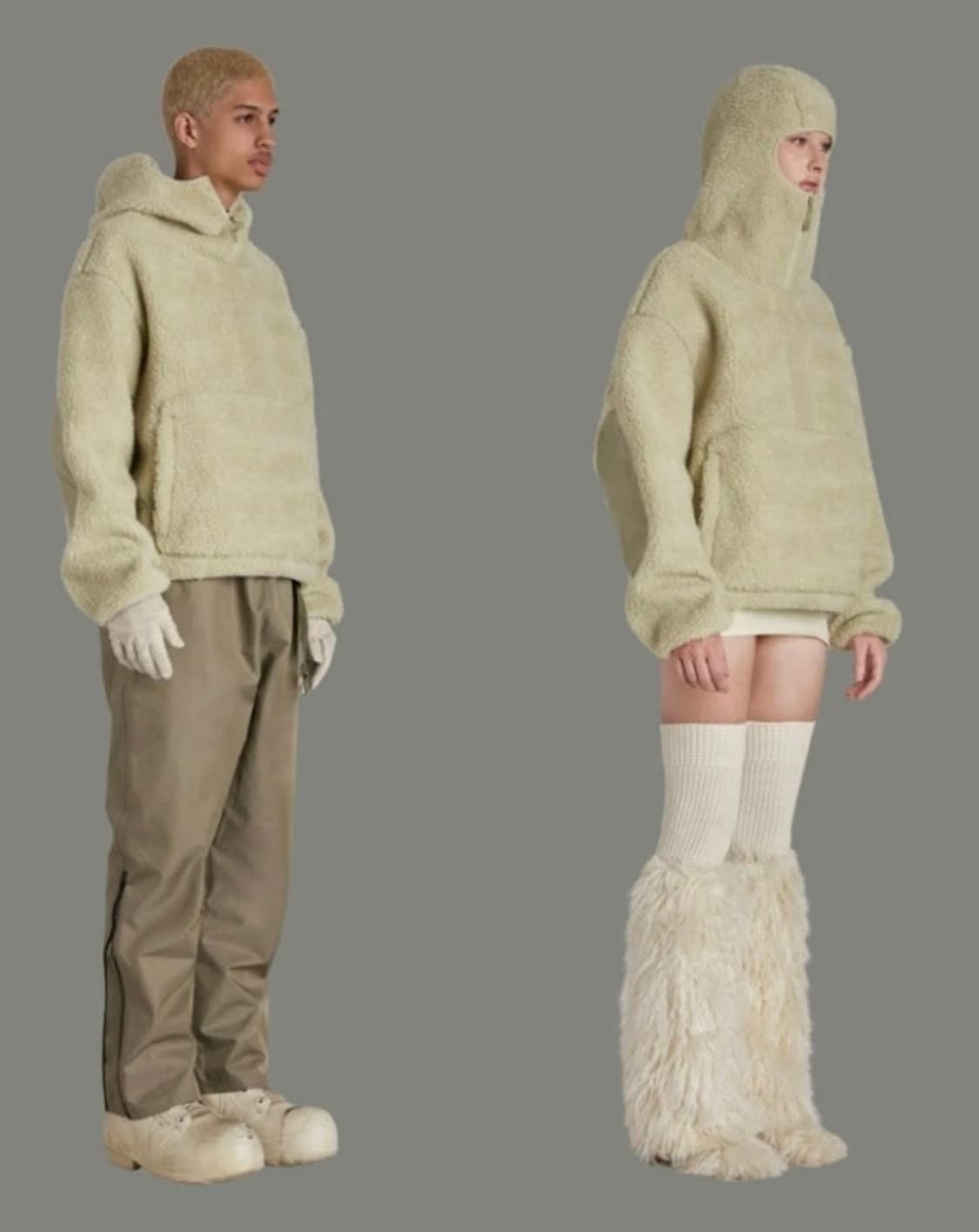 엔타이어스튜디오 플러피 플리스 후드 S  상품이미지5