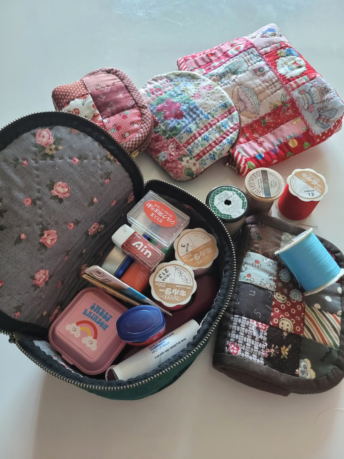 퀼트그린소잉박스/핸드메이드/소잉박스/파우치/퀼트소품 상품이미지2