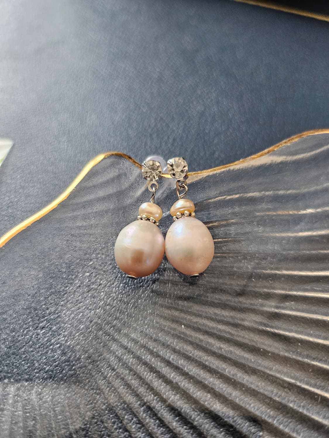 드롭 담수진주 귀걸이 상품이미지1