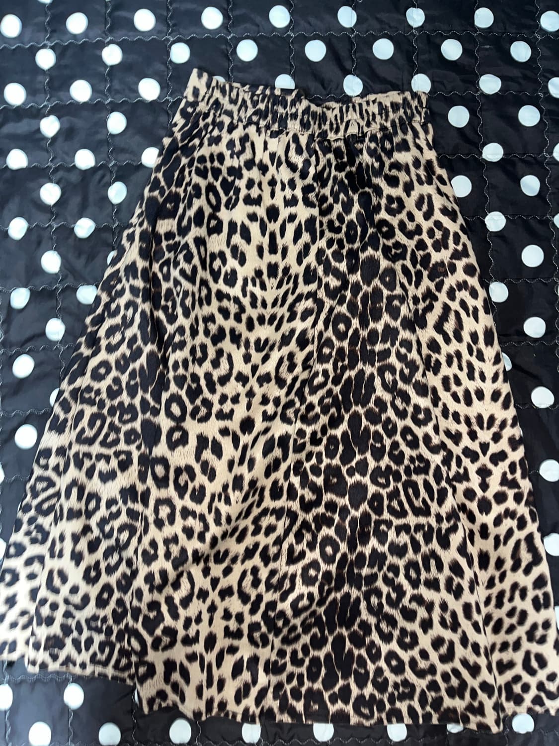 갸루 호피 레오파드 스커트 미디 스커트 상품이미지2
