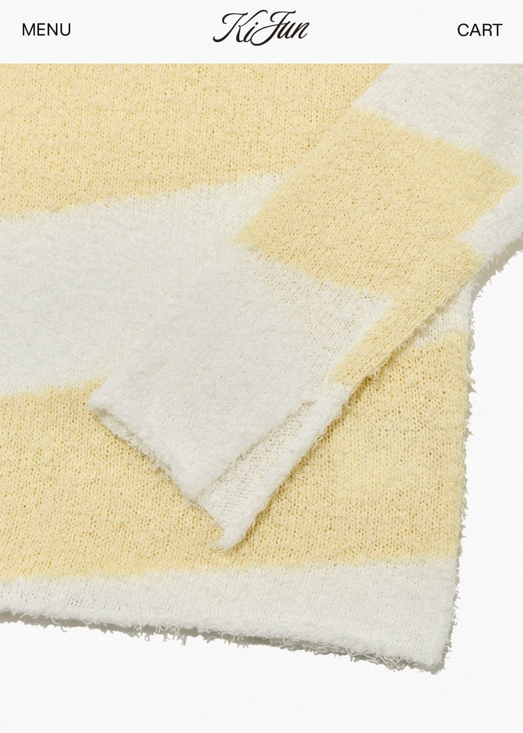 Oblique knit pullover yellow off-white 상품이미지4