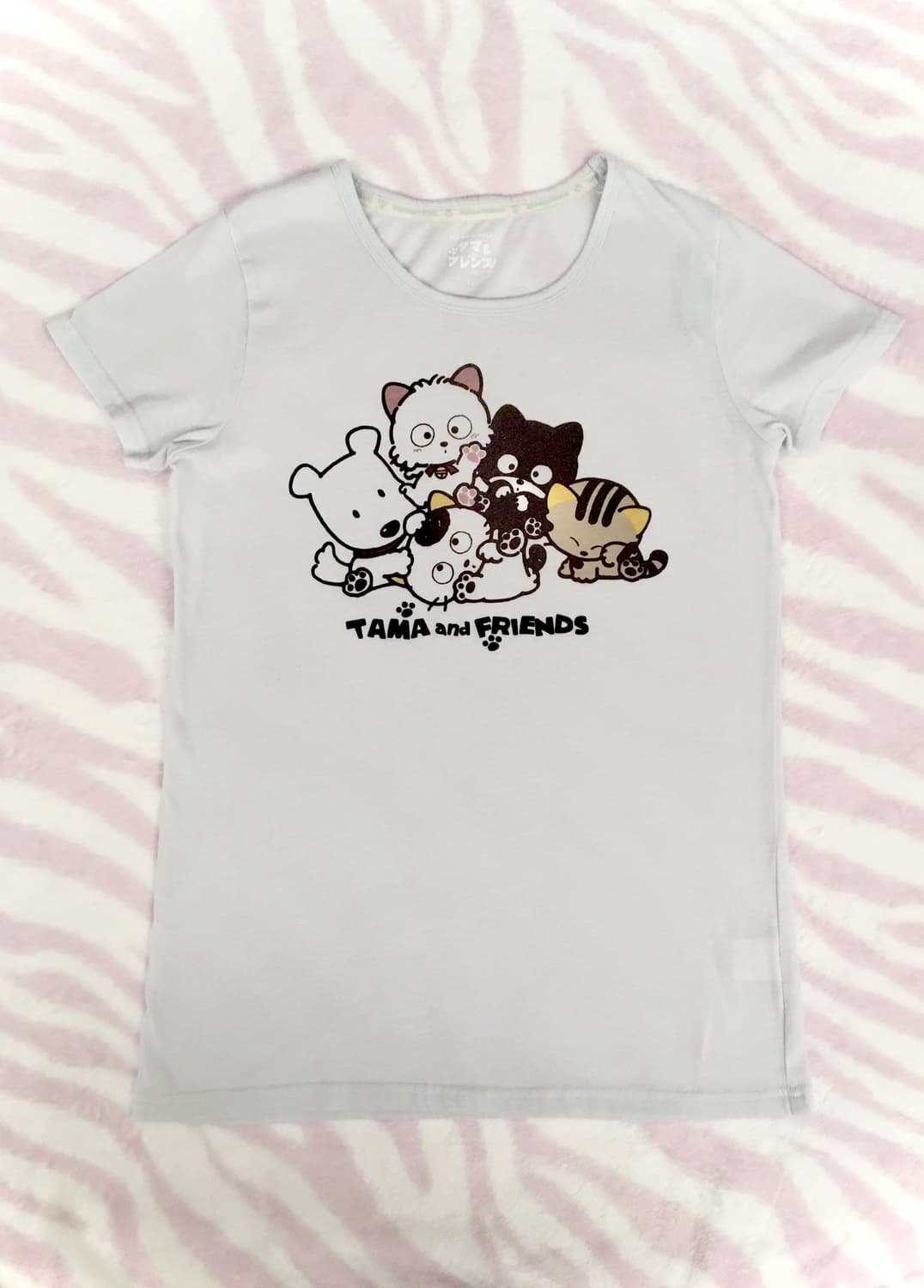 타마앤프렌즈 헤이세이 고전 반팔티셔츠 갸루 고전문구 조지후쿠 상품이미지1