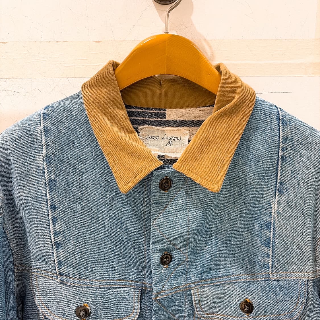 (정품/새상품) GREG LAUREN 그렉 로렌 남성 빈티지 데님 트럭커 상품이미지2