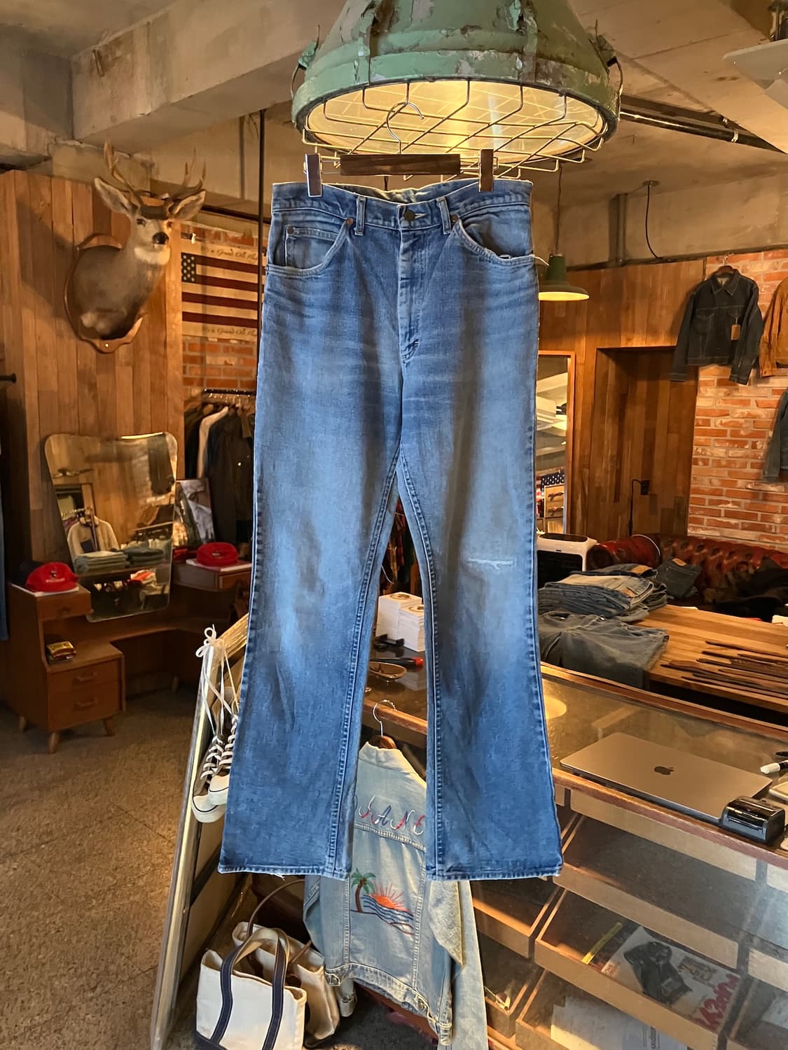 80s USA 빈티지 LEE 리 라이더스 202 부츠컷 데님 팬츠 상품이미지1