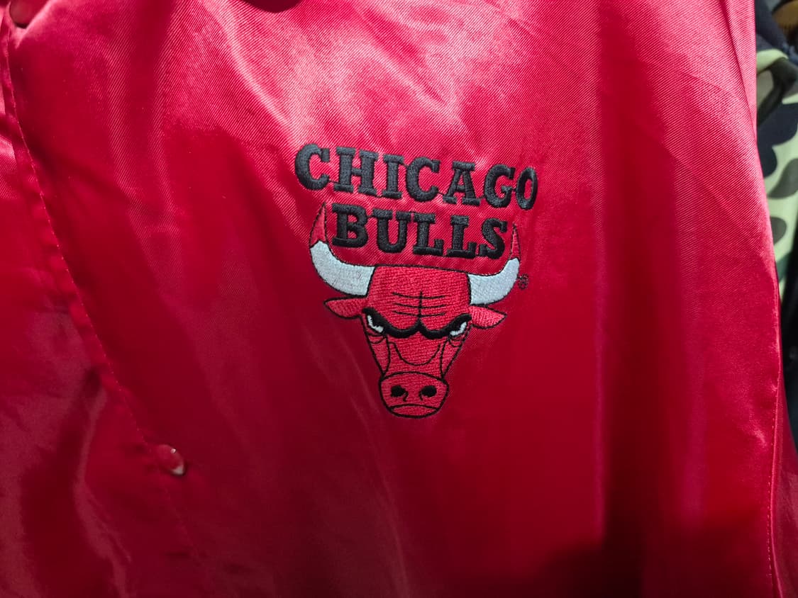 90's 스윙스터 Swingster 시카고 불스 빈티지 새틴 바시티 자켓 상품이미지4