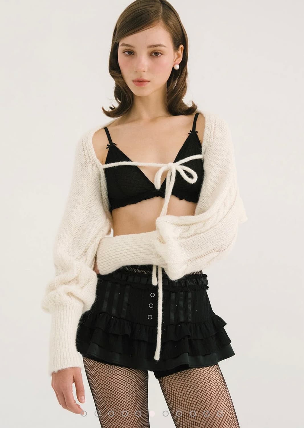 Creamy knit bolero 상품이미지4
