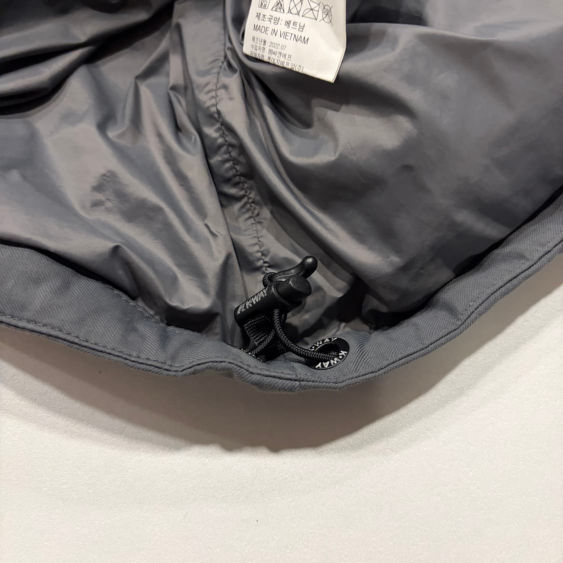 [L] 까웨 케이웨이 K-WAY 회색 바람막이 후드 자켓 D540 상품이미지8