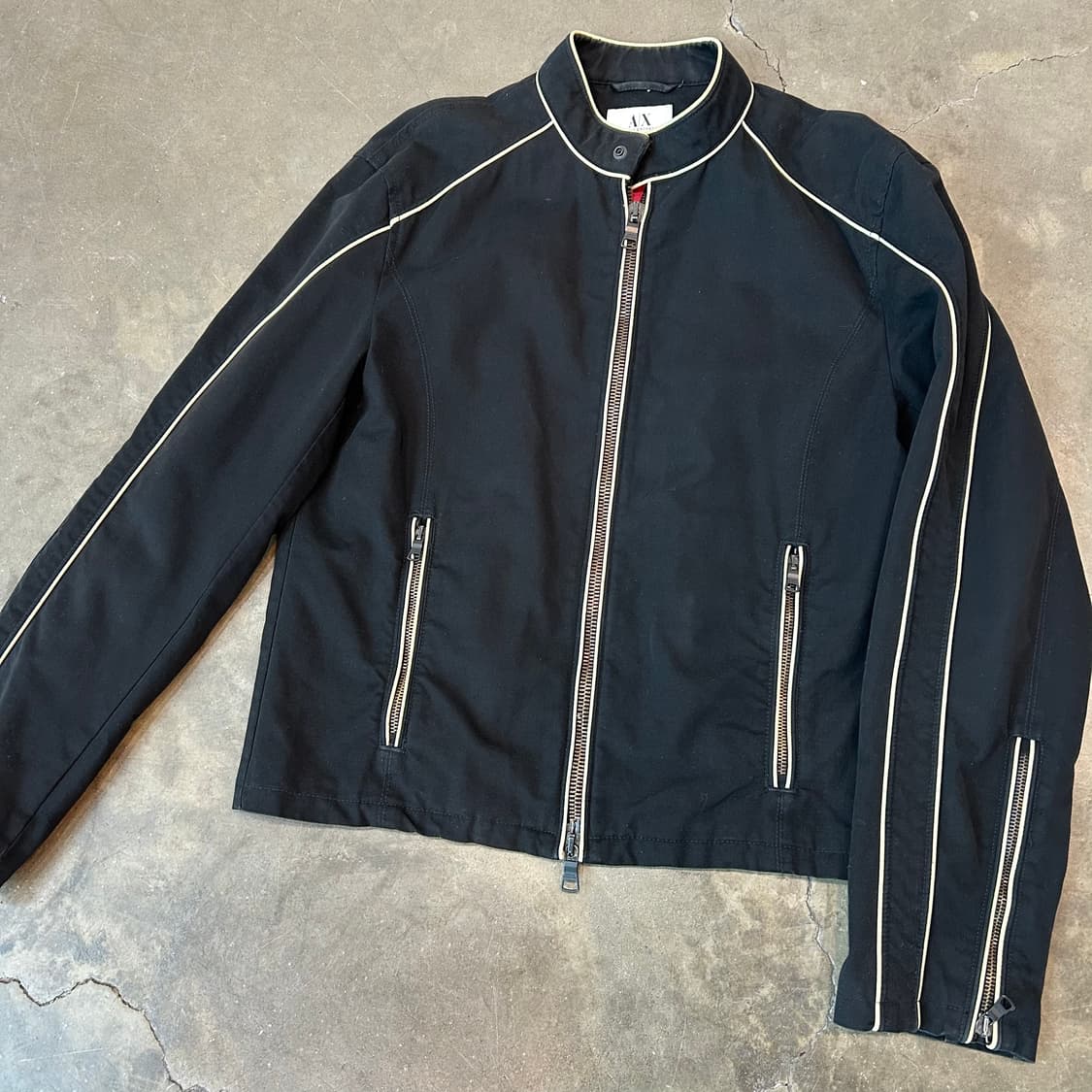 아르마니 익스체인지 파이핑 바이커자켓 상품이미지2