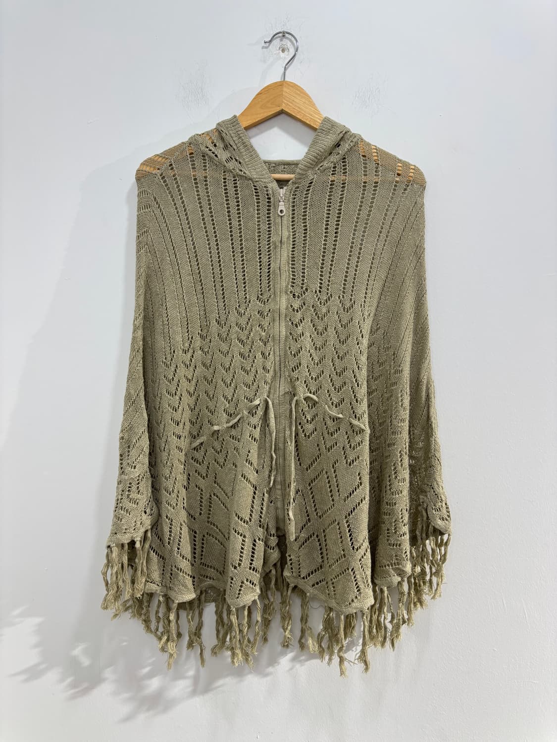 베이지 집업 케이프 망토 상품이미지6