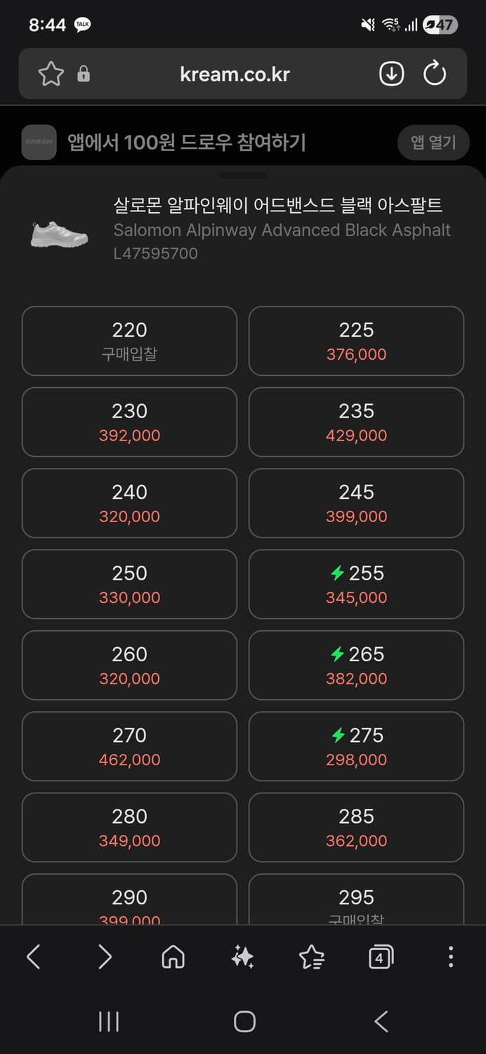 살로몬 알파인웨이 어드밴스드 블랙 아스팔트 상품이미지7