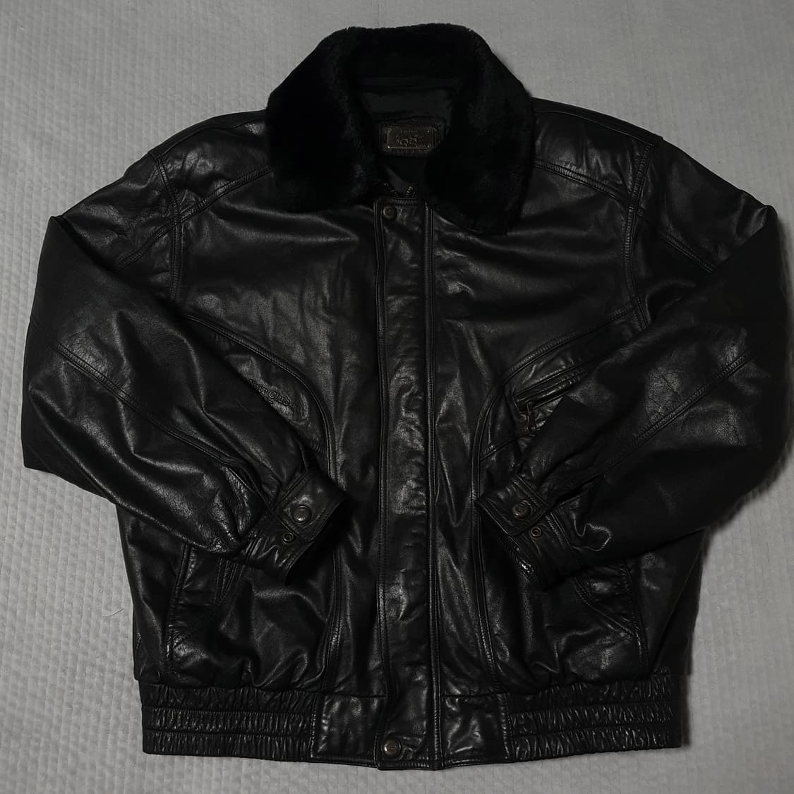 빈티지 가죽 봄버 자켓 상품이미지2