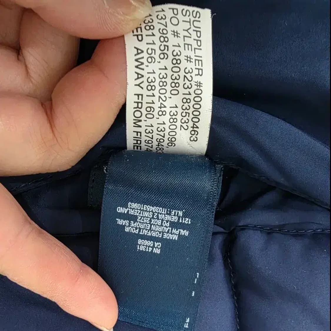 폴로 랄프로렌 리버시블 패딩 조끼 네이비/옐로우 95 상품이미지8