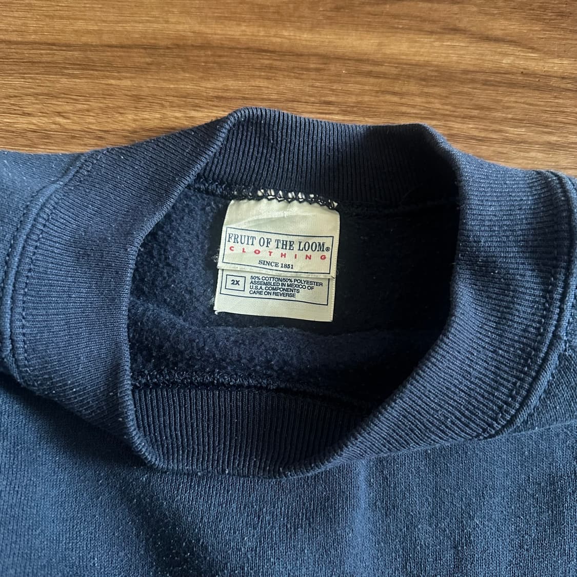 빈티지 프룻오브더룸 네이비 맨투맨 스웻셔츠 XXL 상품이미지3