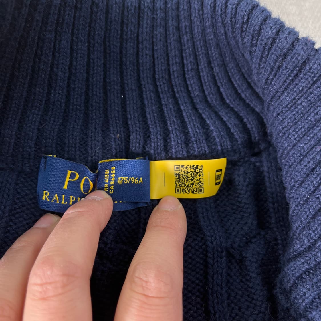 95 폴로랄프로렌 신형라벨 반집업 꽈배기 니트 상품이미지4