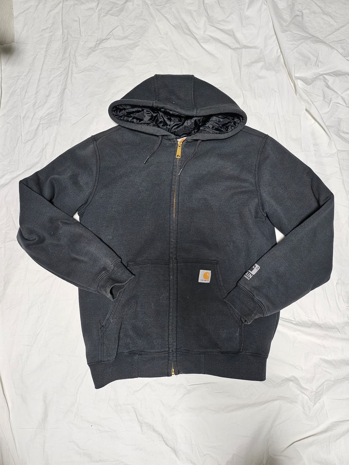 칼하트 레인디펜더 써멀 후드 집업 블랙 S 상품이미지1