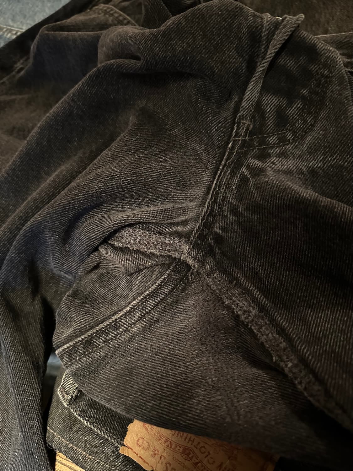 90s USA 빈티지 리바이스 501 0660 블랙진 흑청 데님 팬츠 상품이미지7