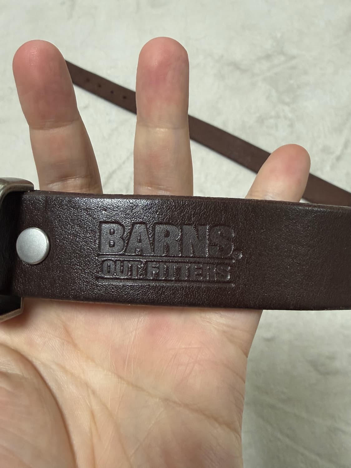 반스아웃피터스 파이어맨 벨트: 초코, 다크 브라운(니켈) / 34 상품이미지3