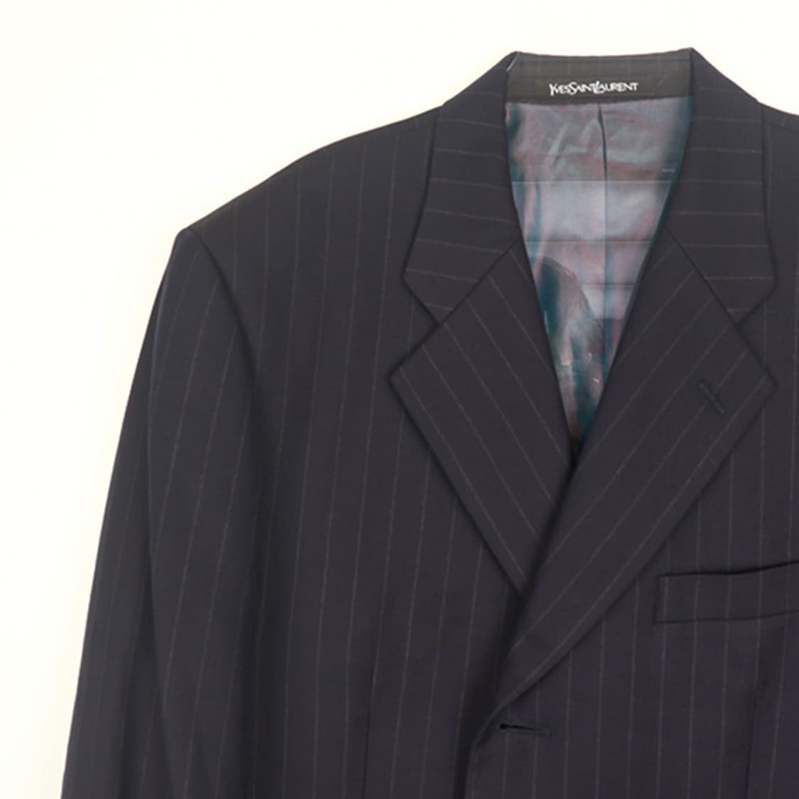 입생로랑 90s 스트라이프 싱글 블레이저 M 상품이미지2