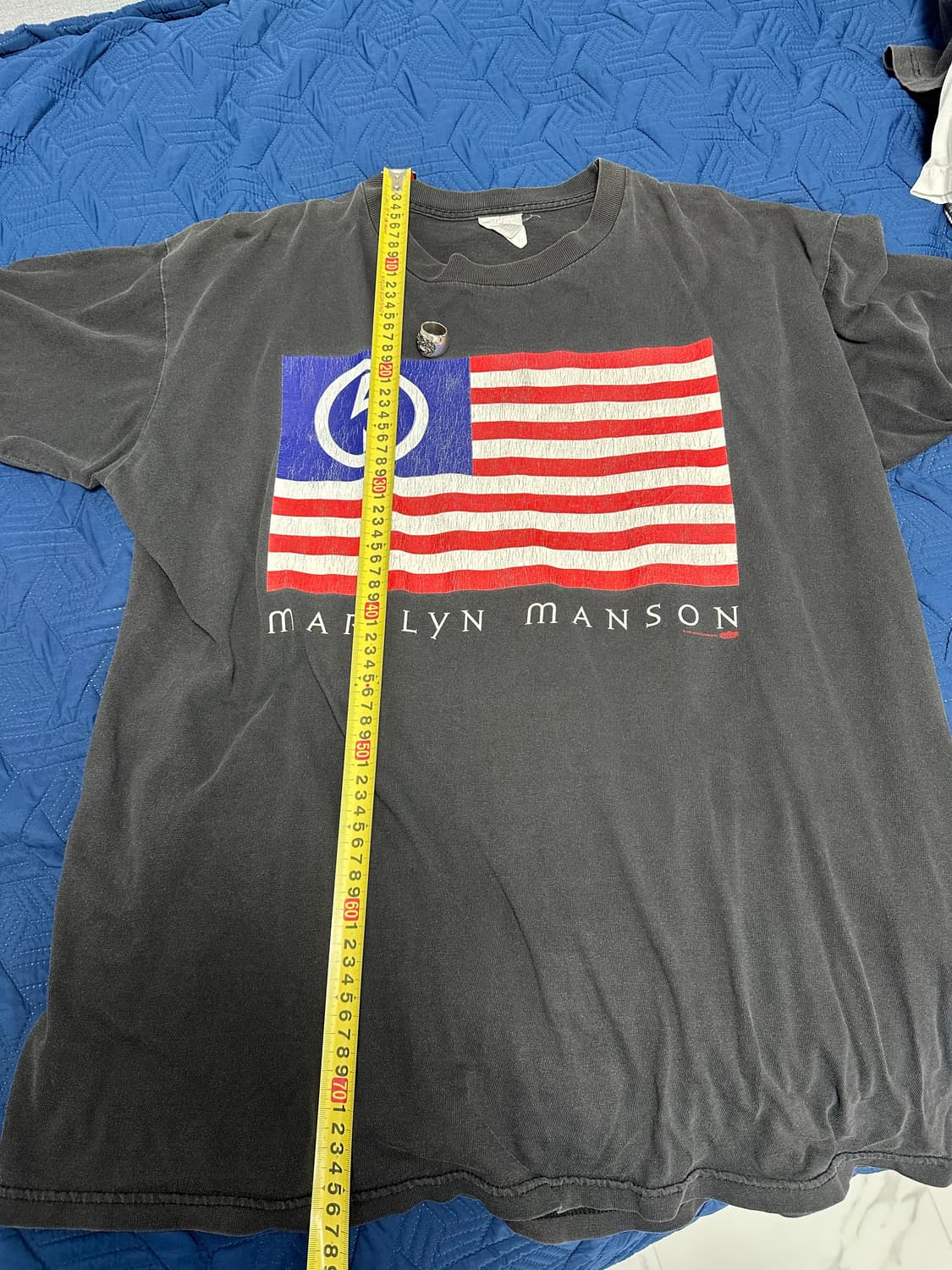 [XL] 90s 마릴린 맨슨 american flag 빈티지 밴드티 상품이미지7
