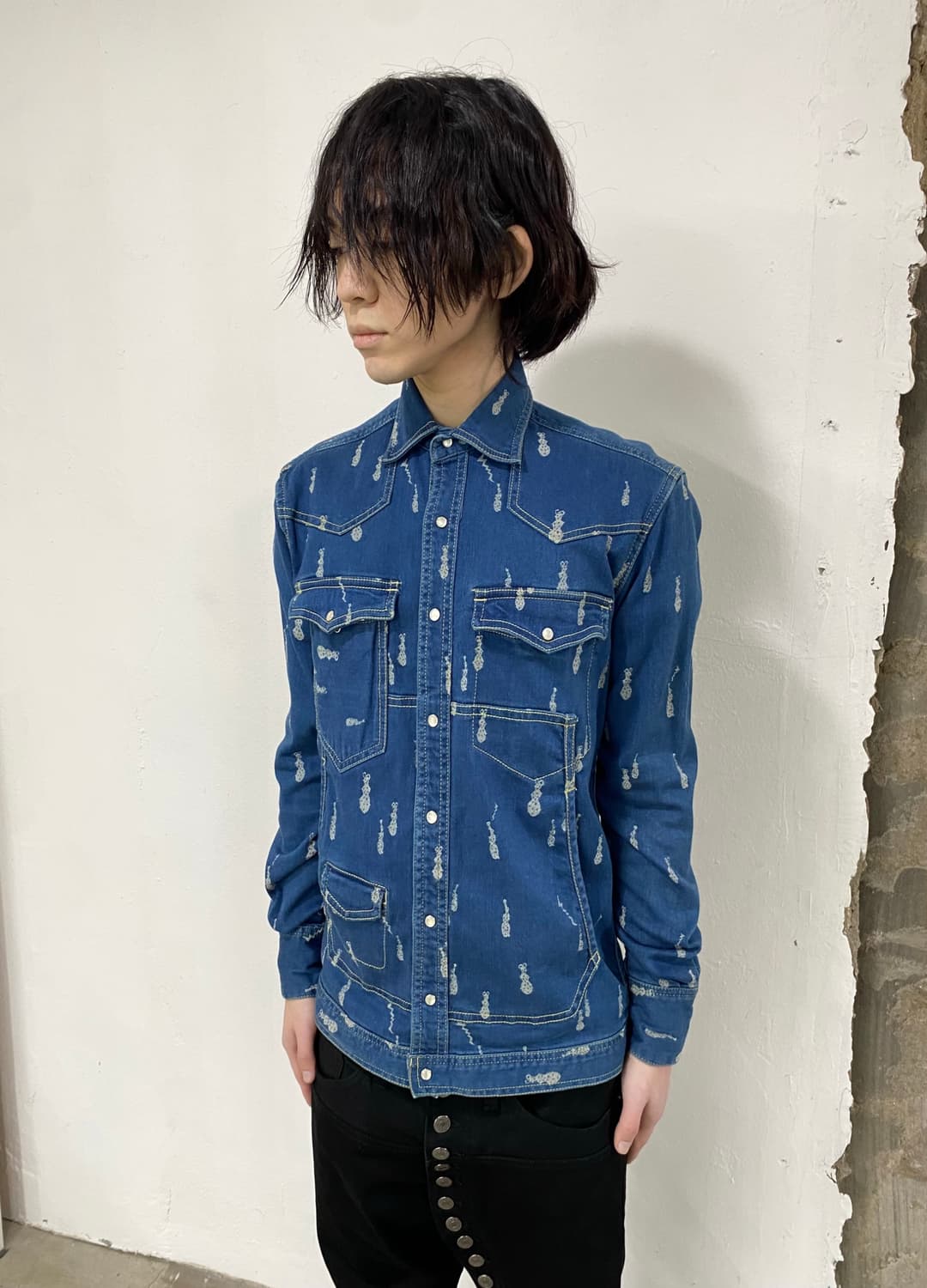 츠모리 치사토 엠브로이드 데님 자켓 상품이미지1