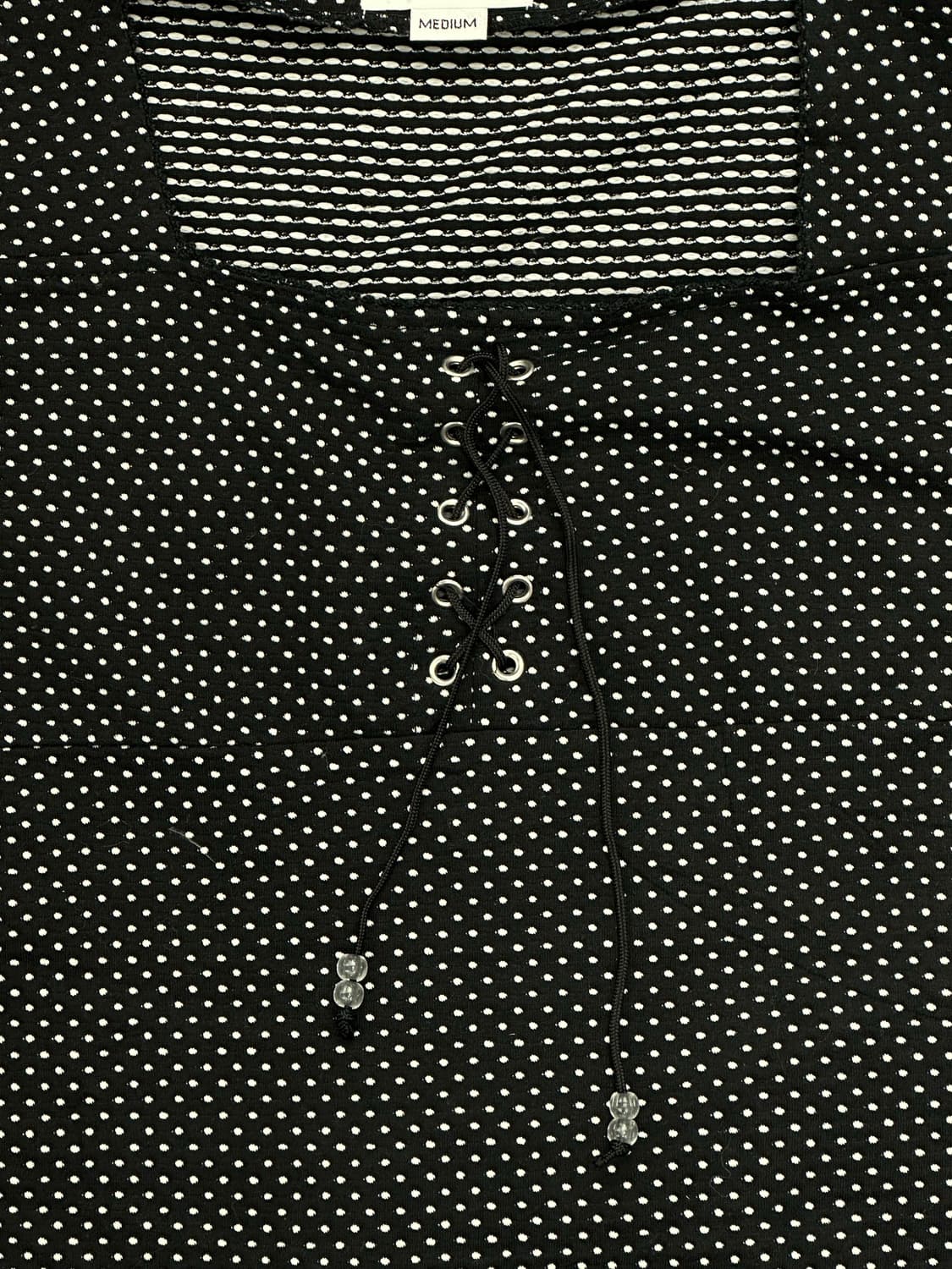 M)재패니즈 빈티지 코르셋 블랙 도트 슬리브리스 상품이미지2