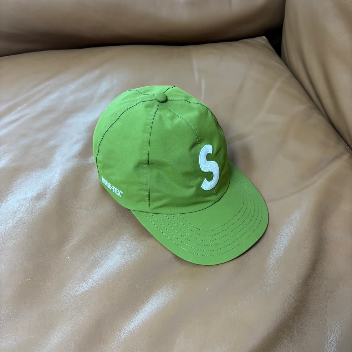 슈프림 S로고 6패널 볼캡 모자 고어텍스 올리브 그린 상품이미지2