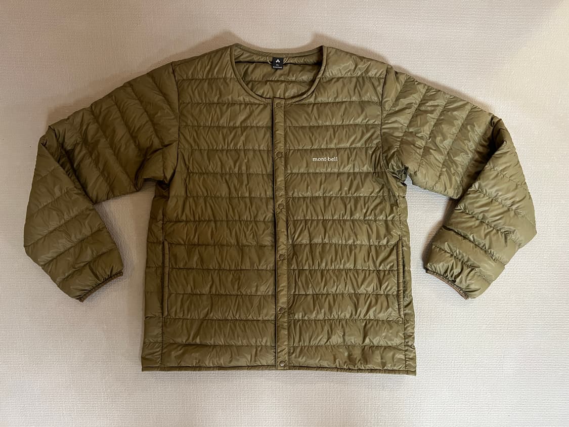 몽벨 수페리어 다운 라운드넥 800필 긴팔 경량패딩(베이지) XL 상품이미지1