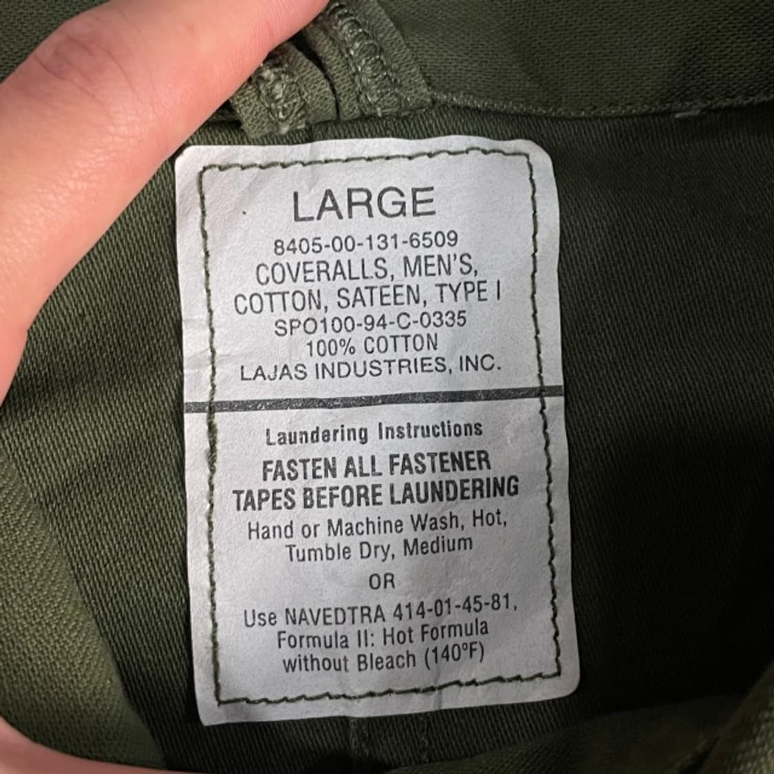 100 90s 오리지날 미군 커버올 점프수트 상품이미지3