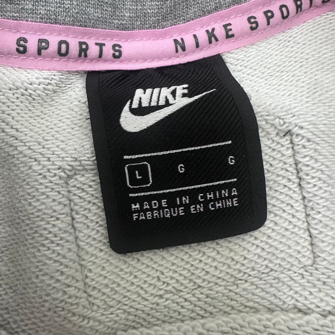 NIKE 나이키 여성 크롭 맨투맨 그레이 L 상품이미지3