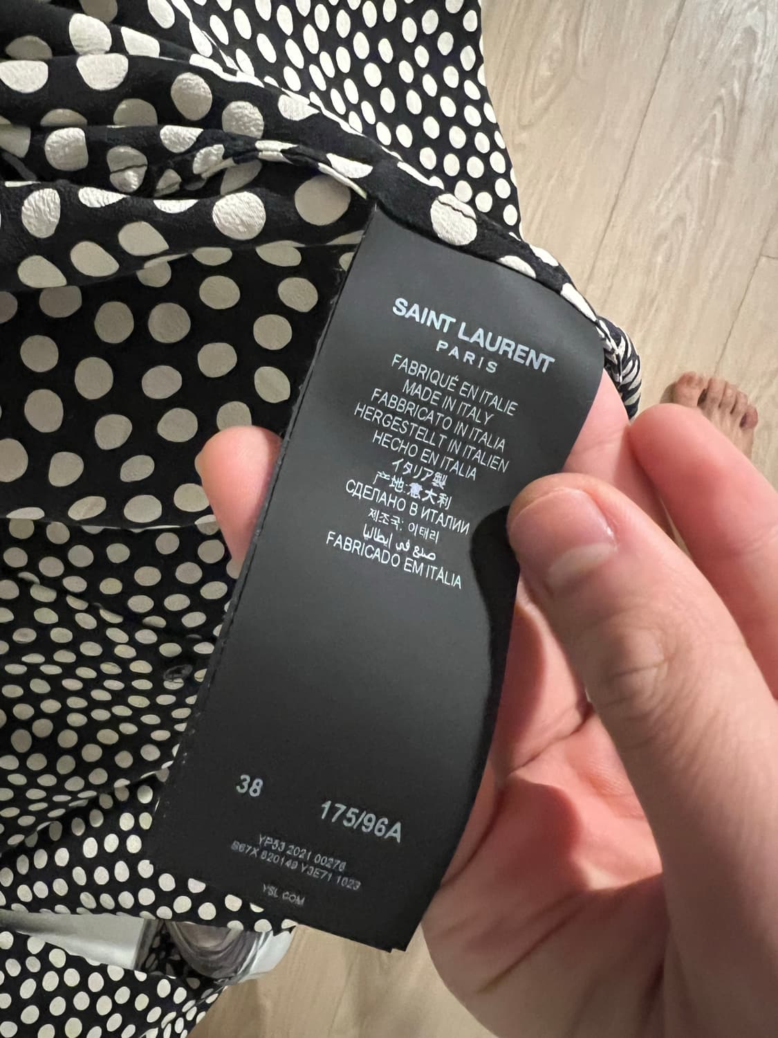 생로랑 fall 22 도트 셔츠 상품이미지4