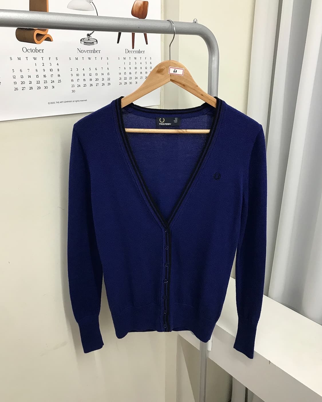 프레드페리 메리노 울 가디건 상품이미지1