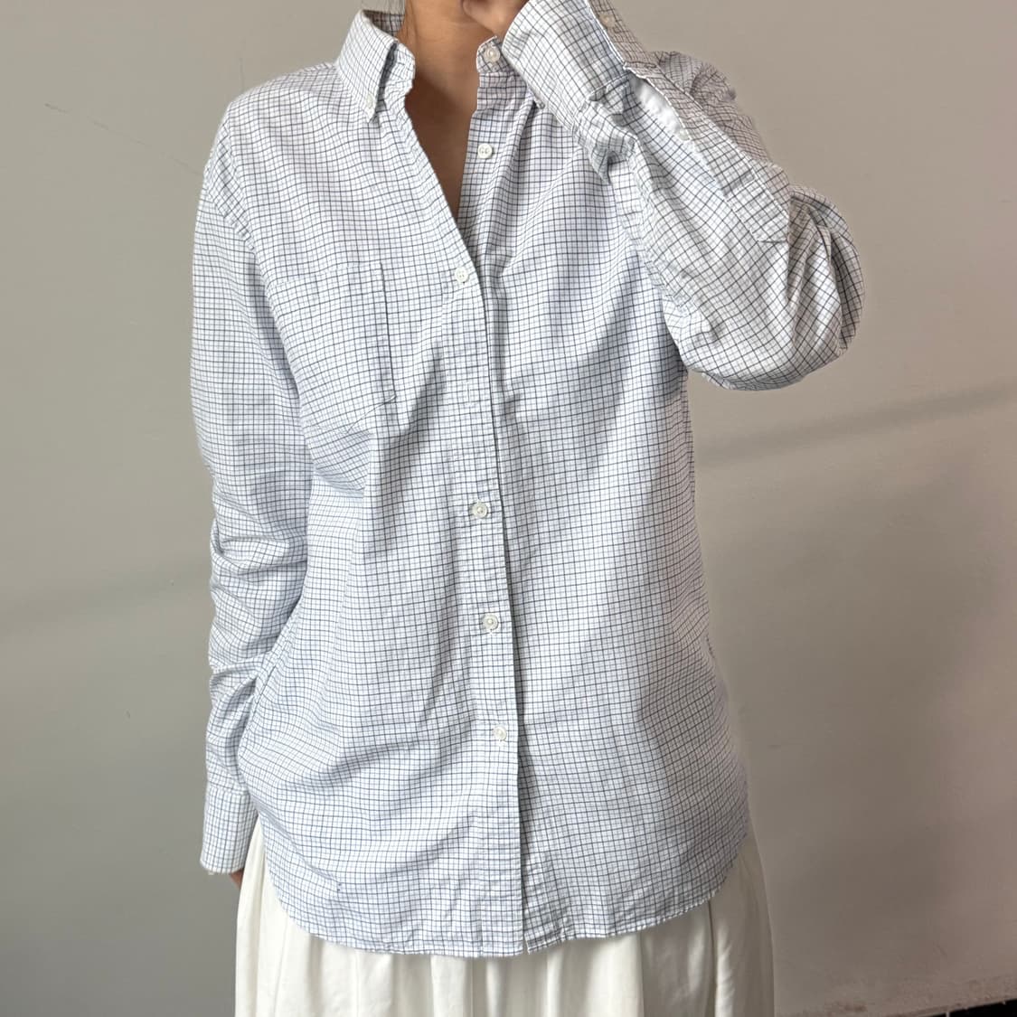 [L] 제이크루 옥스포드 체크 셔츠 상품이미지2