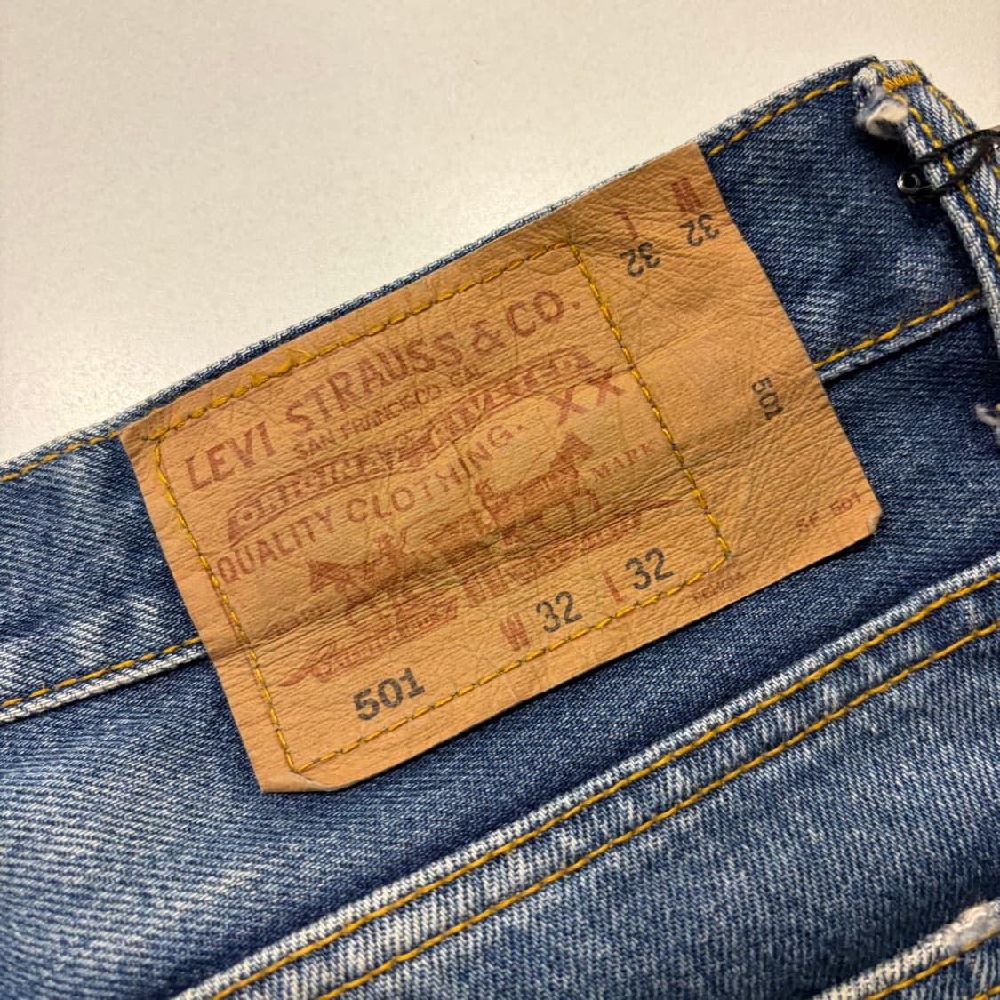 [32] 90s 리바이스 501 USA 1995 데님 워싱 팬츠 C767 상품이미지4