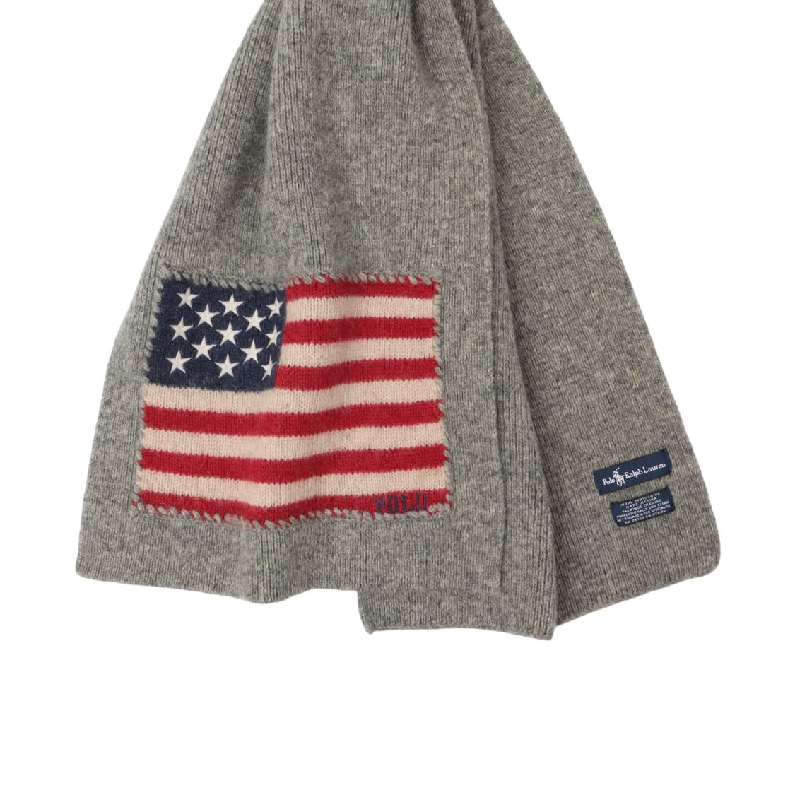 폴로 랄프로렌 성조기 그레이 울 머플러 상품이미지2