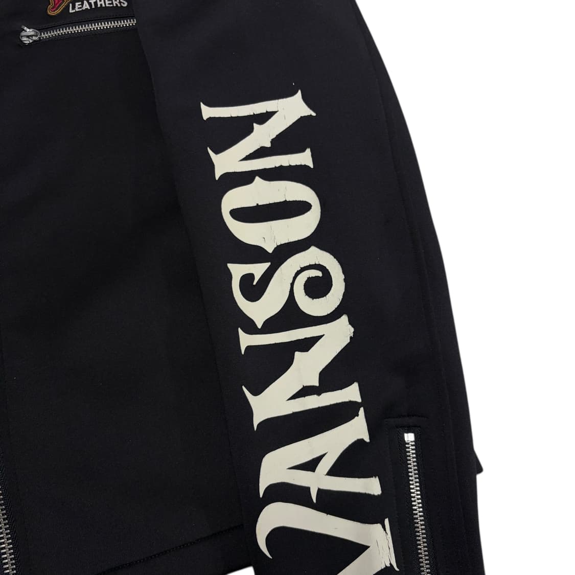 밴슨 스컬 불꽃 자수 져지 자켓 상품이미지3