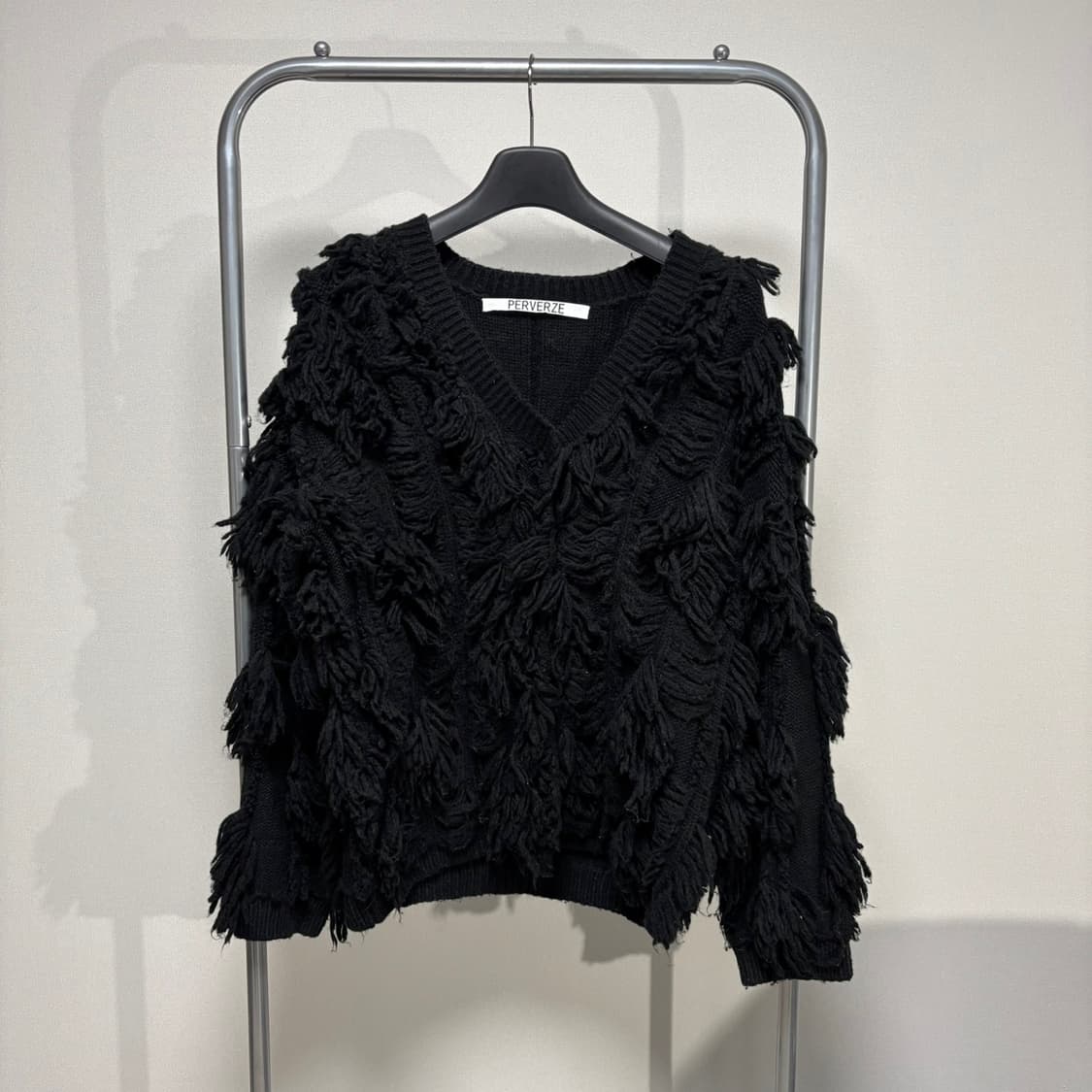 F) perverze 퍼버즈 프린지 니트 가디건 상품이미지2