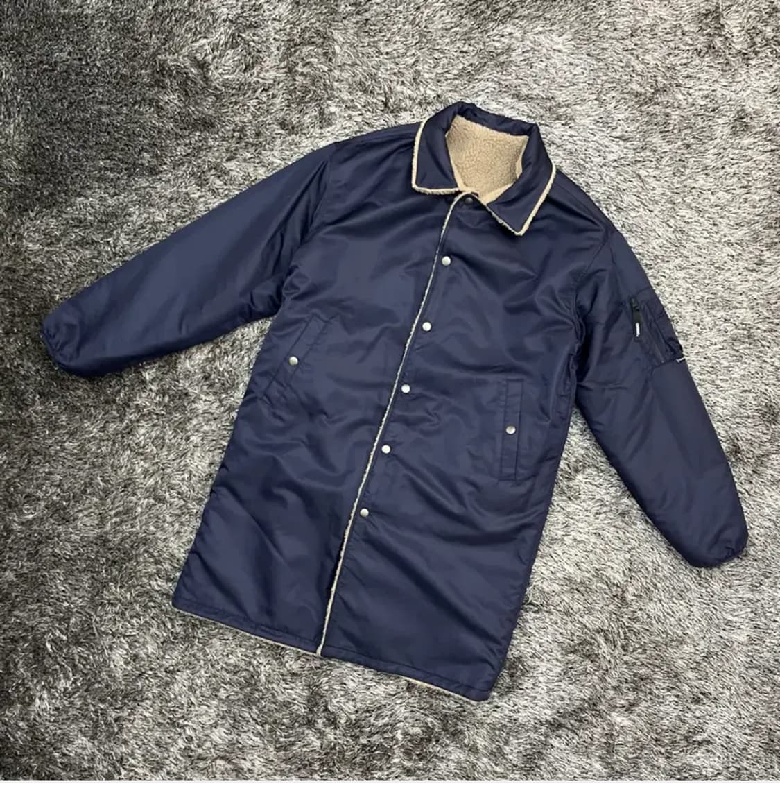 커버낫 리버시블 플리스 롱 코트 (L) 상품이미지4